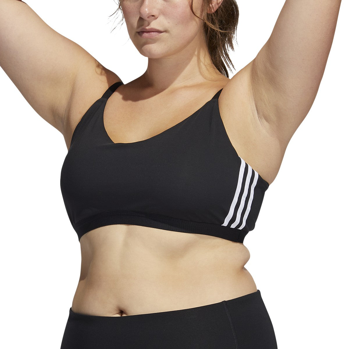 adidas All Me 3 Stripes Plus Size Bra - Womens Training