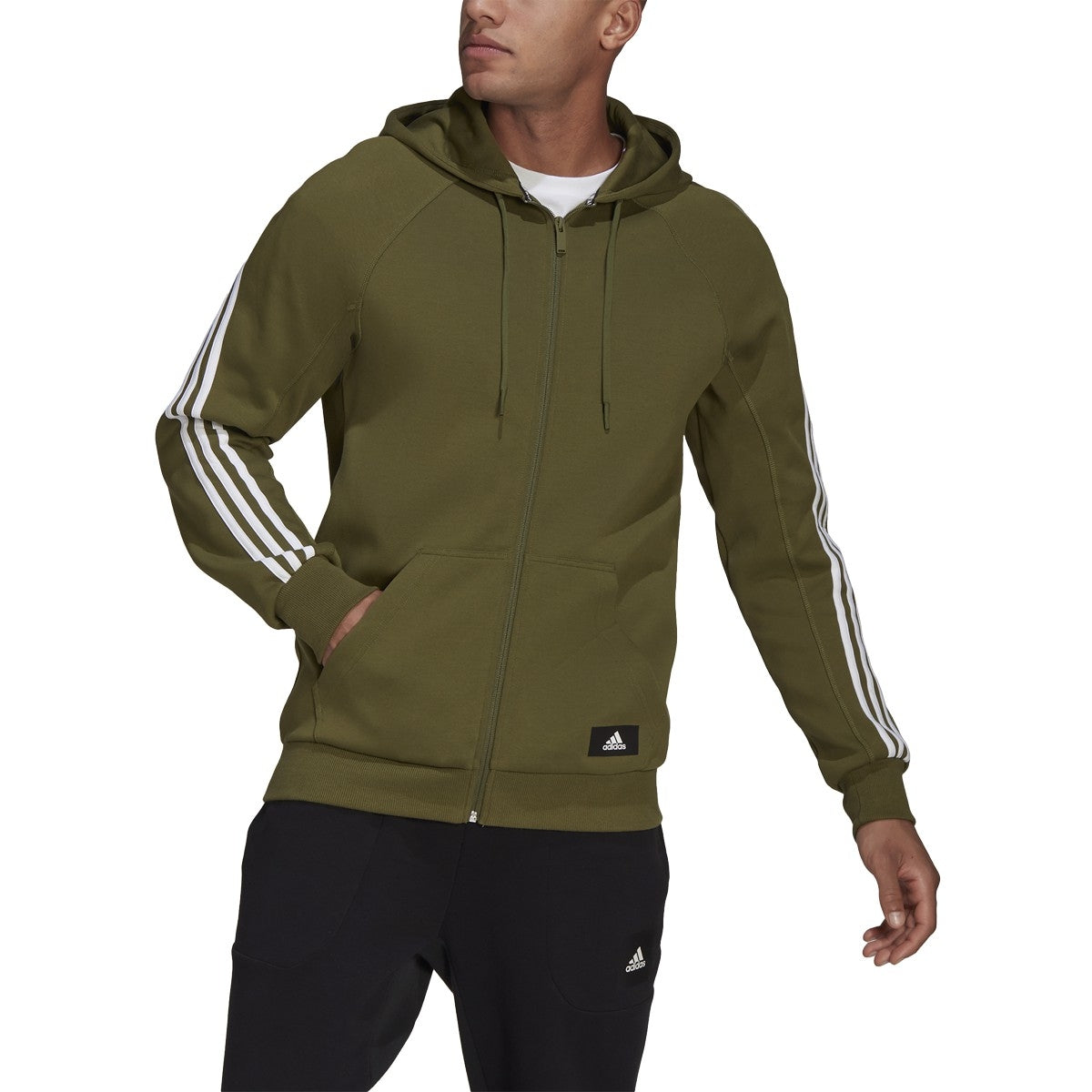 adidas Sportswear 3-Stripes Hooded Track Top - Men's Casual