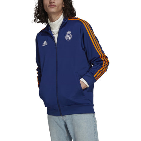 adidas Real Madrid 21-22 3-Stripes Mens Soccer Track Jacket