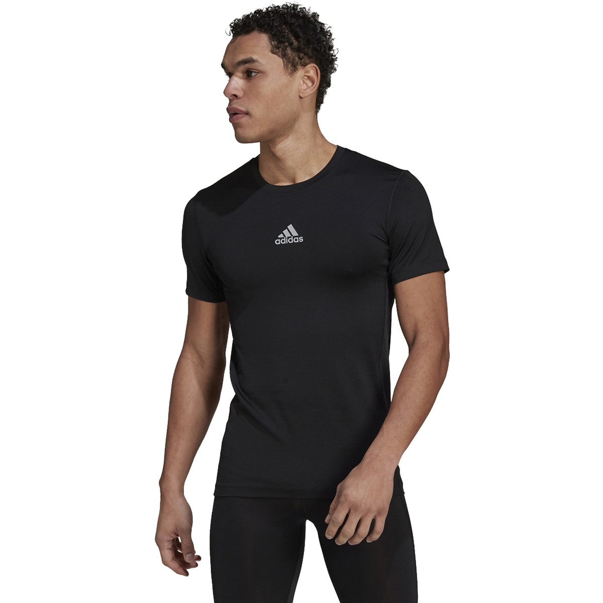 adidas Techfit Compression Mens Soccer Short Sleeve Shirt