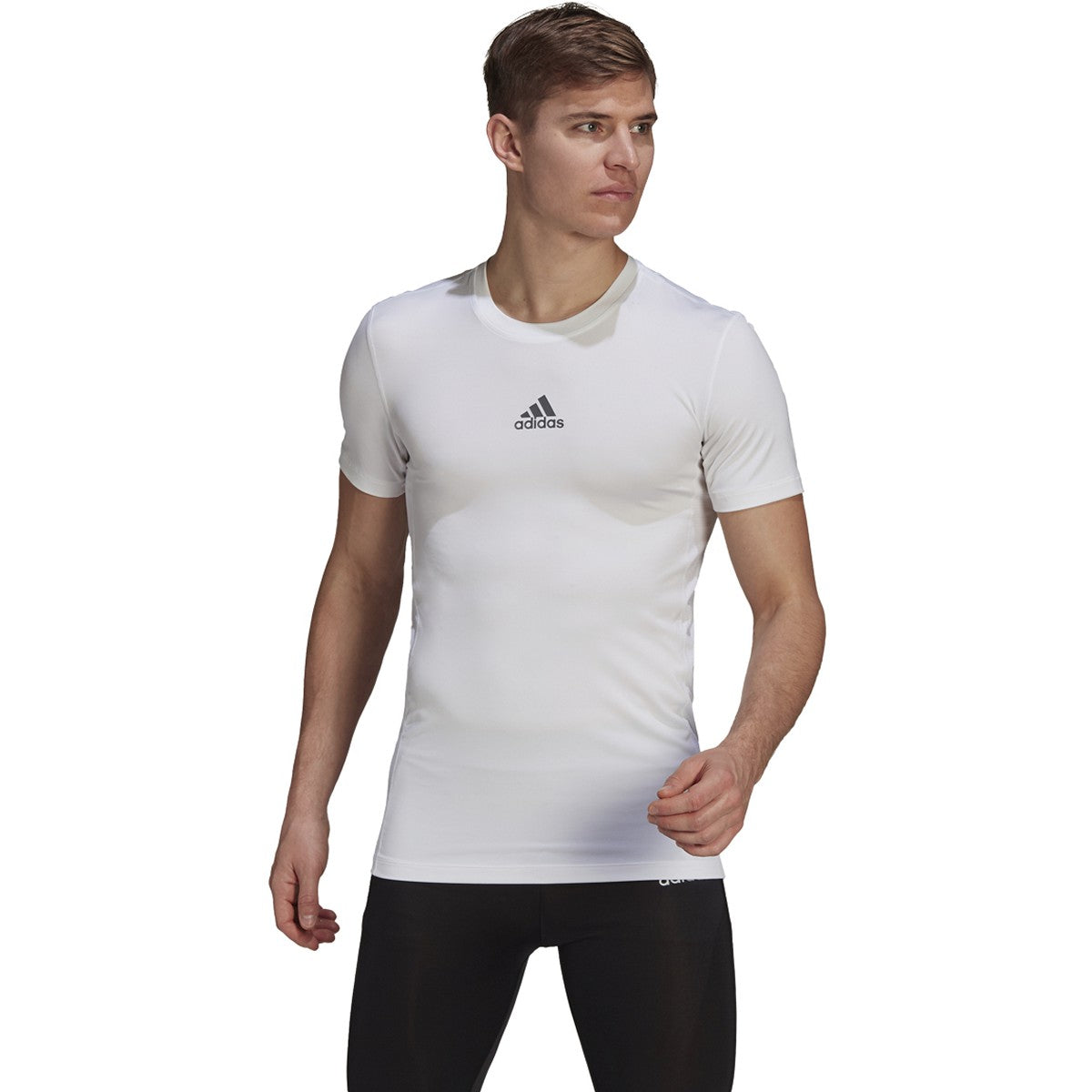 adidas Techfit Compression Mens Soccer Short Sleeve Shirt