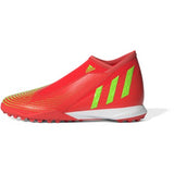 adidas Predator Edge.3 Youth Laceless Soccer Turf Shoes in Red