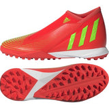 adidas Predator Edge.3 Youth Laceless Soccer Turf Shoes in Red