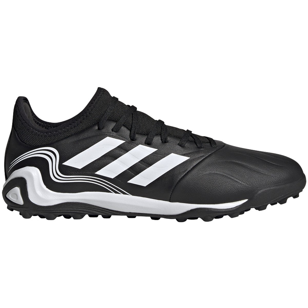 adidas Copa Sense.3 Mens Soccer Turf Shoes in Black and White