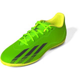 adidas X Speedportal.4 Youth Indoor Soccer Shoes in Neon Green