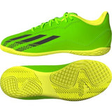 adidas X Speedportal.4 Youth Indoor Soccer Shoes in Neon Green