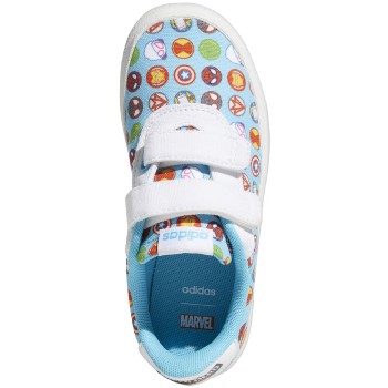 adidas x Marvel Vulc Raid3r Kids Skater Shoes with Avengers