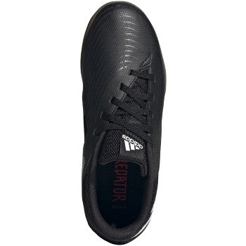 adidas Predator Edge.4 Youth Indoor Soccer Shoes in Black and White