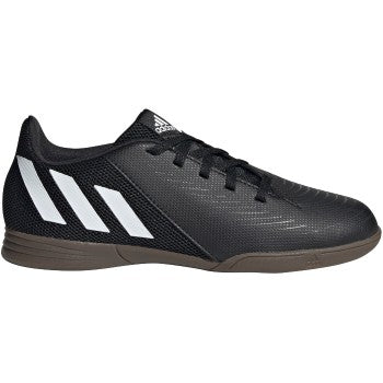 adidas Predator Edge.4 Youth Indoor Soccer Shoes in Black and White