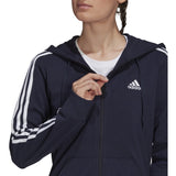 adidas Essentials 3-Stripe Full-Zip Hoodie - Womens Casual
