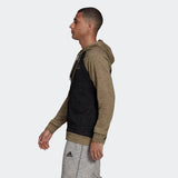 adidas Essentials Melange Small Logo Full Zip Hoodie - Mens Casual