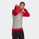 adidas Essentials Melange Small Logo Full Zip Hoodie - Mens Casual
