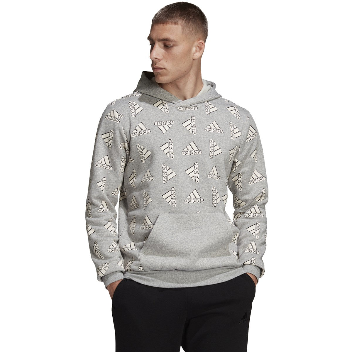 adidas All Over Print Fleece Hoodie - Mens Casual