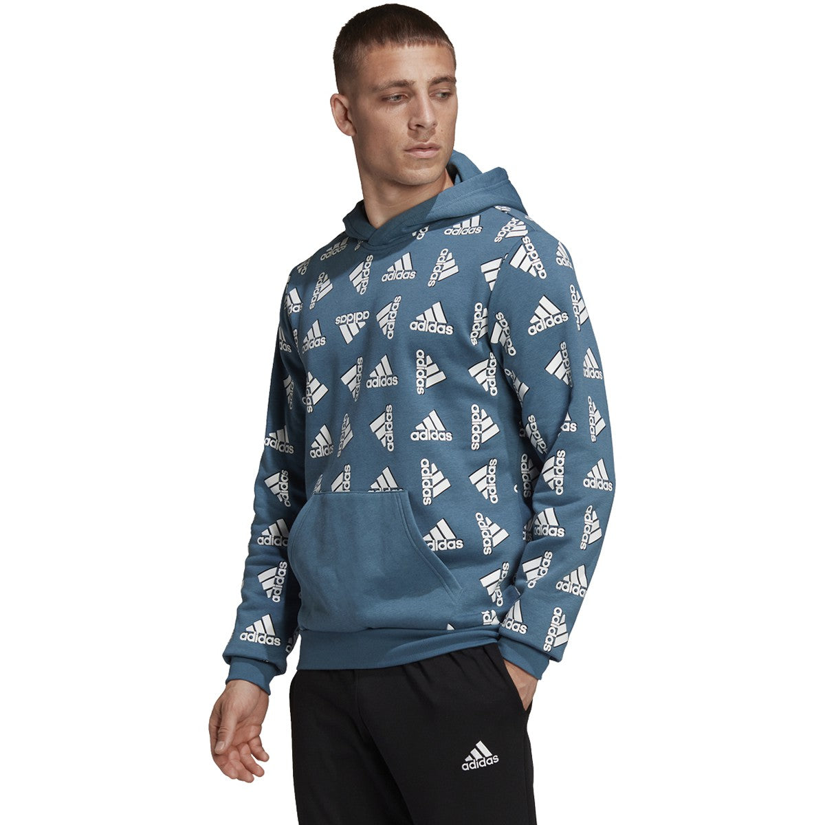 adidas All Over Print Fleece Hoodie - Mens Casual