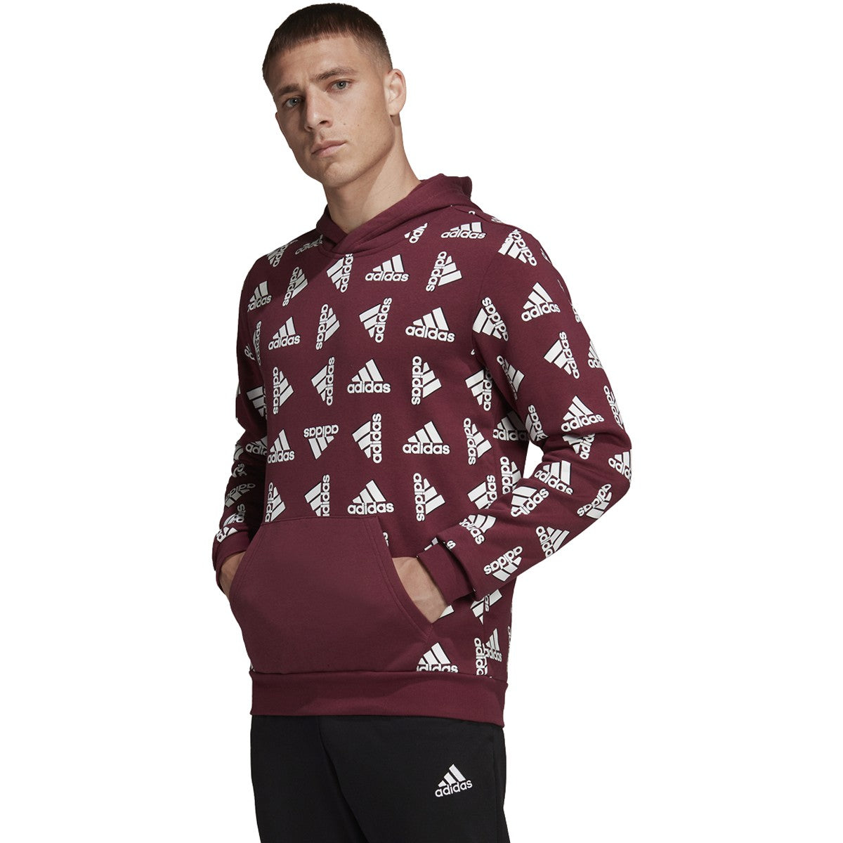 adidas All Over Print Fleece Hoodie - Mens Casual