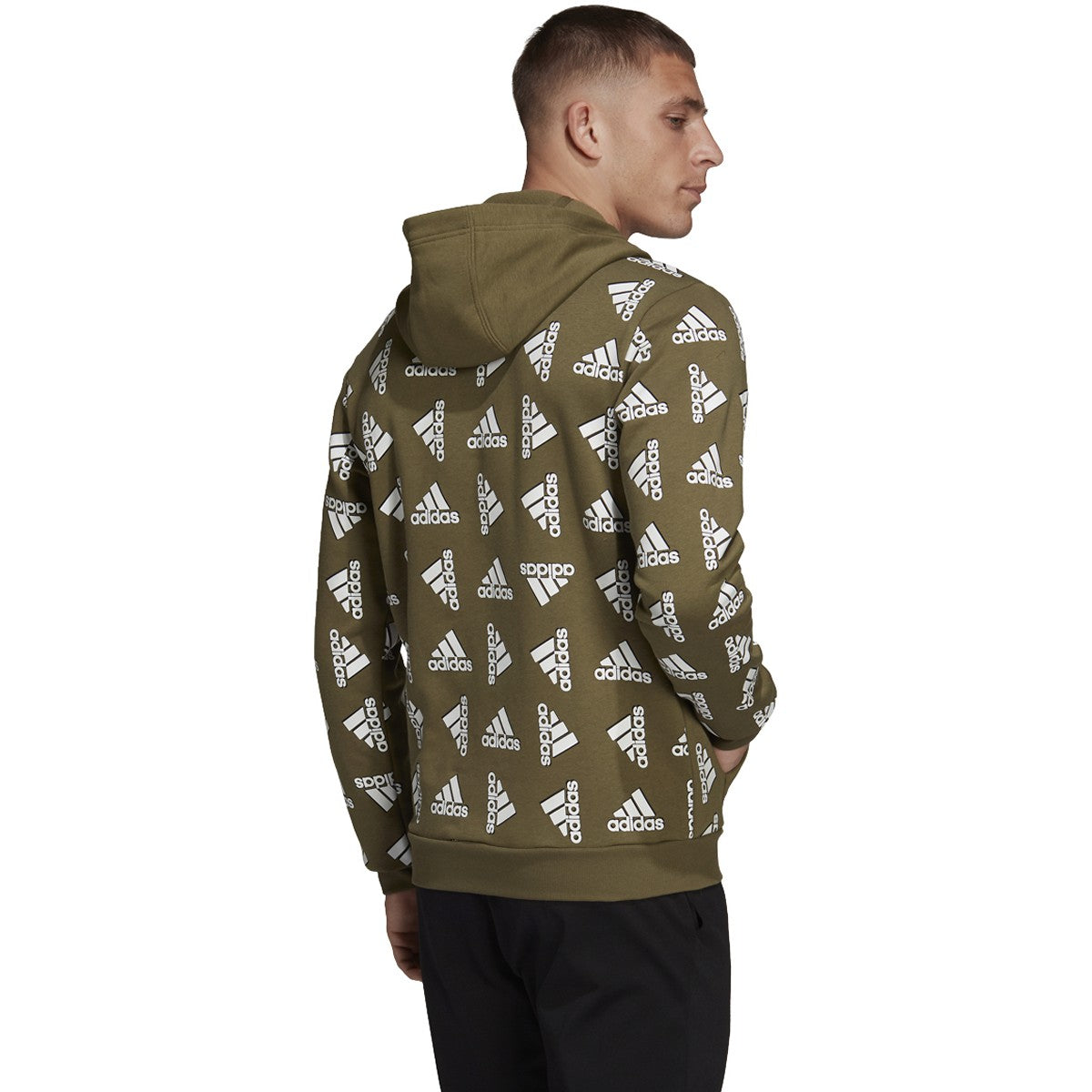 adidas All Over Print Fleece Hoodie - Mens Casual