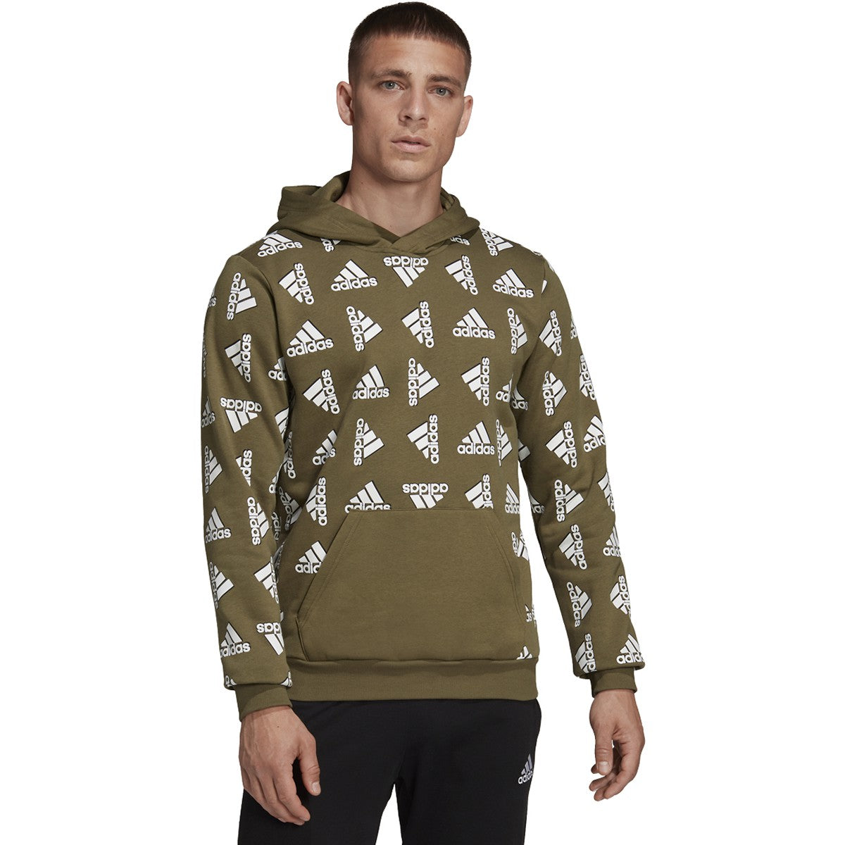 adidas All Over Print Fleece Hoodie - Mens Casual