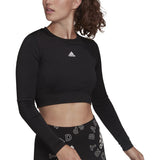 adidas Seamless Cropped Long Sleeve T-Shirt - Womens Training
