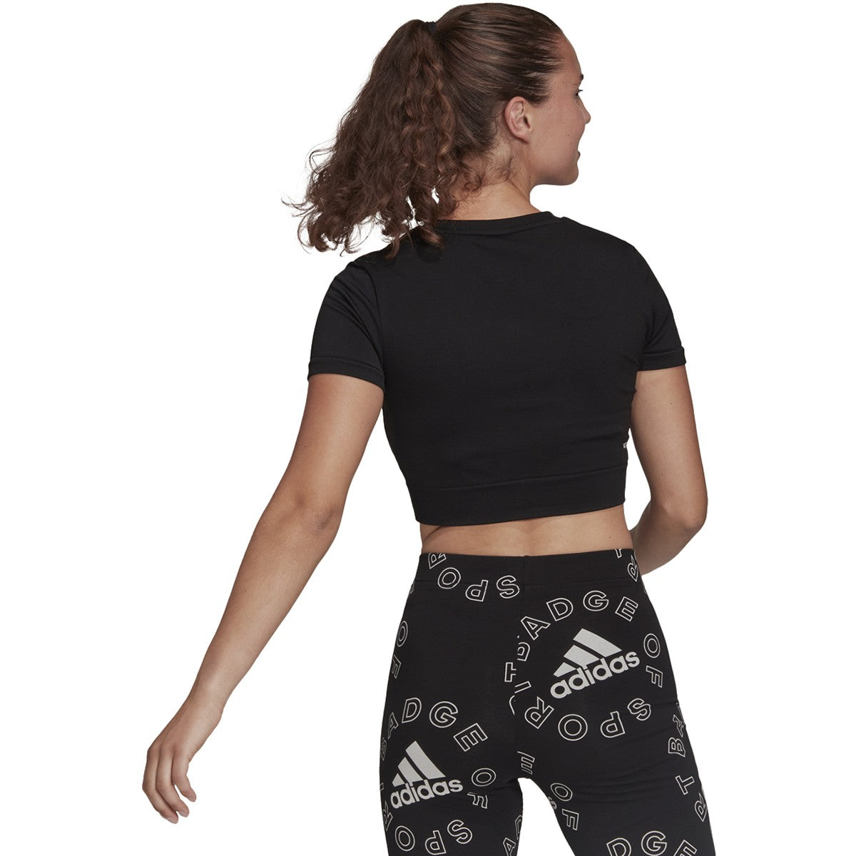 adidas Seamless Fitted Cropped T-Shirt - Womens Training