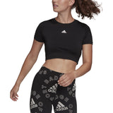 adidas Seamless Fitted Cropped T-Shirt - Womens Training