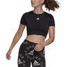 adidas Seamless Fitted Cropped T-Shirt - Womens Training