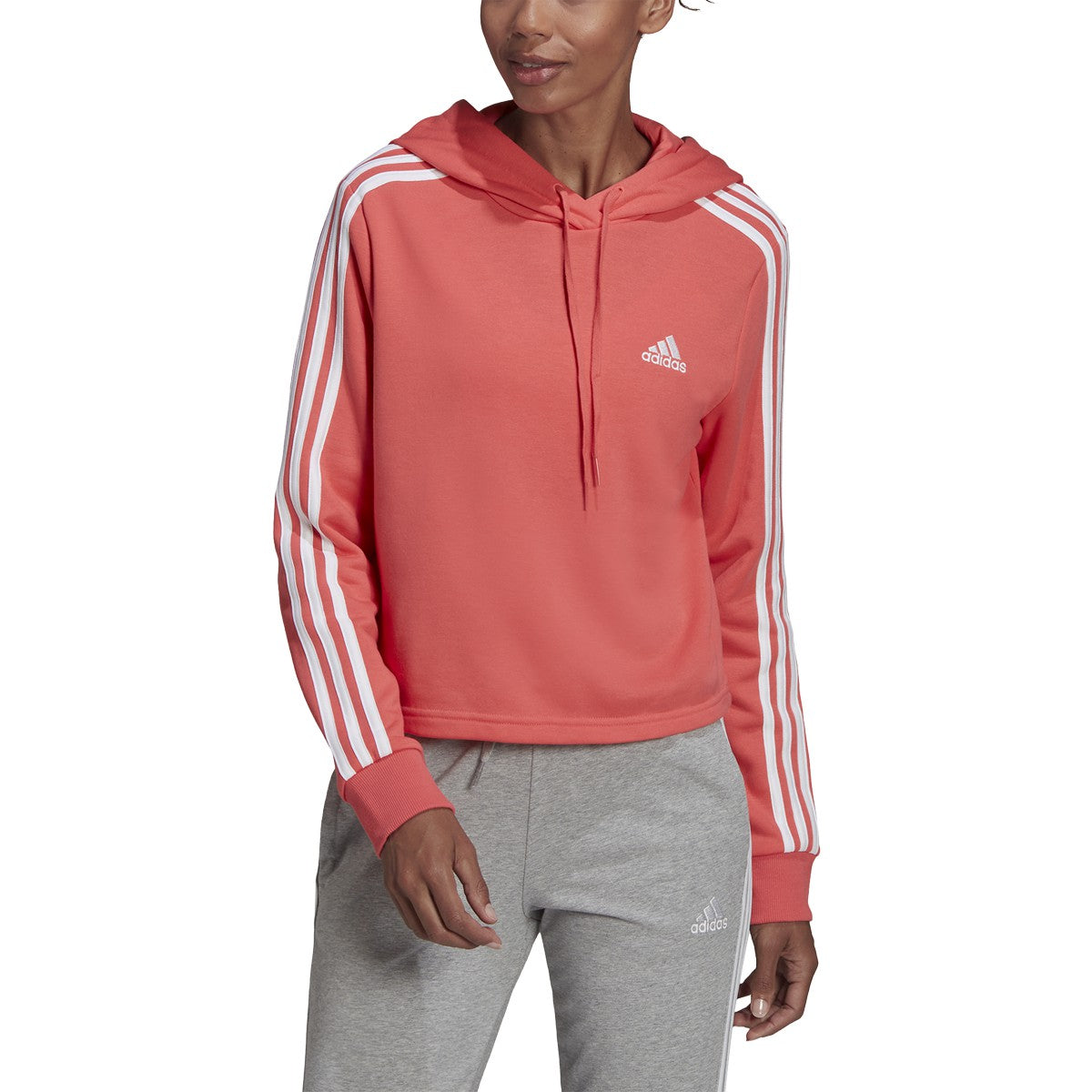 adidas Essentials Crop Hoodie - Womens Casual