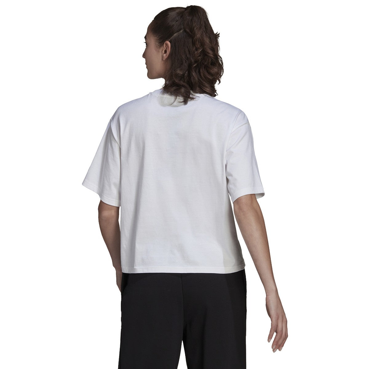 adidas Essentials Cropped Logo T-Shirt - Womens Casual