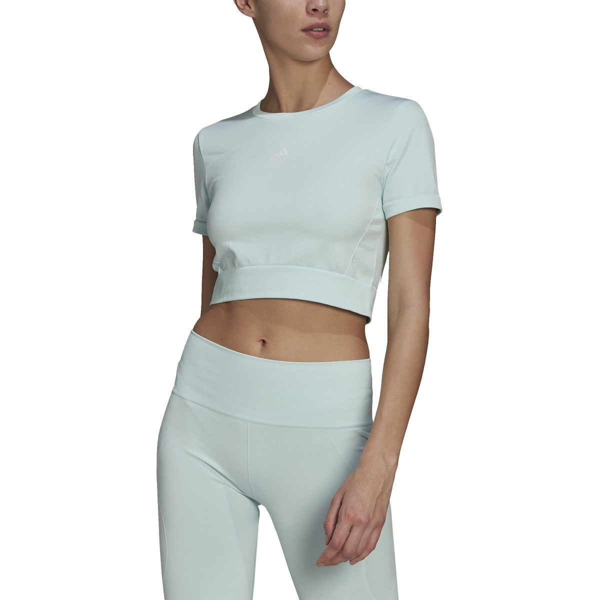 adidas Seamless Fitted Cropped T-Shirt - Womens Training