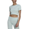 adidas Seamless Fitted Cropped T-Shirt - Womens Training