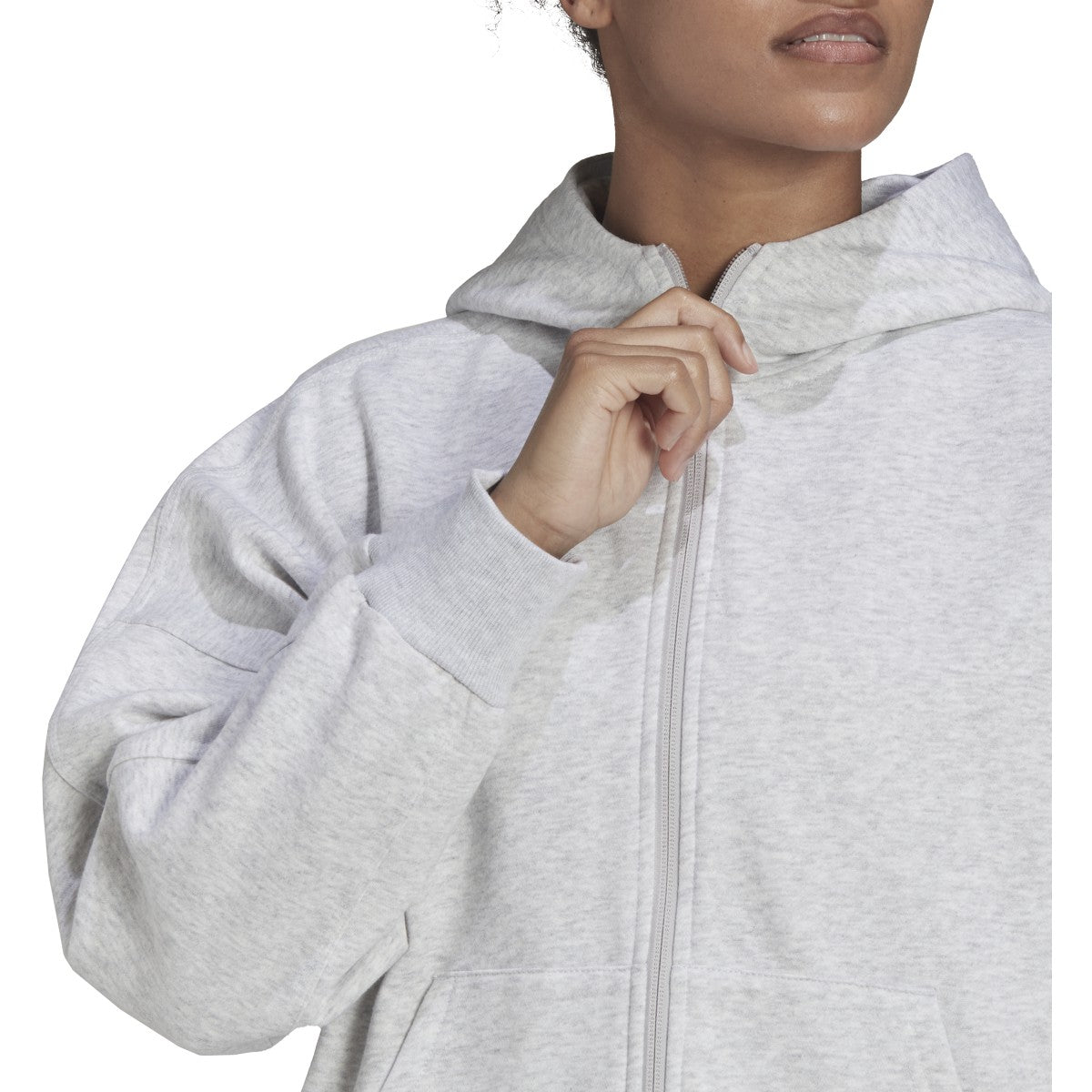 adidas Studio Lounge Fleece Full-Zip Hoodie - Womens Casual