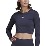 adidas Seamless Cropped Long Sleeve T-Shirt - Womens Training