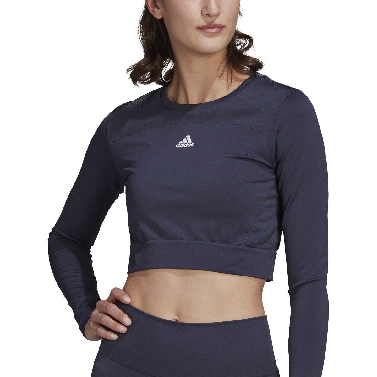 adidas Seamless Cropped Long Sleeve T-Shirt - Womens Training