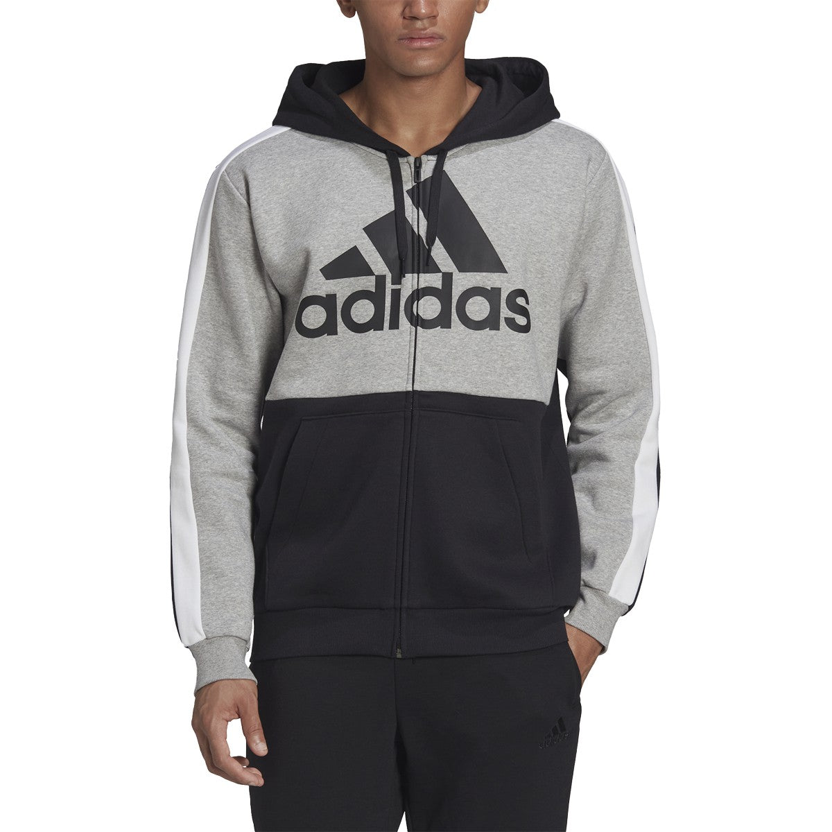 adidas Essentials ColorBlock Full-Zip Hoodie - Mens Casual