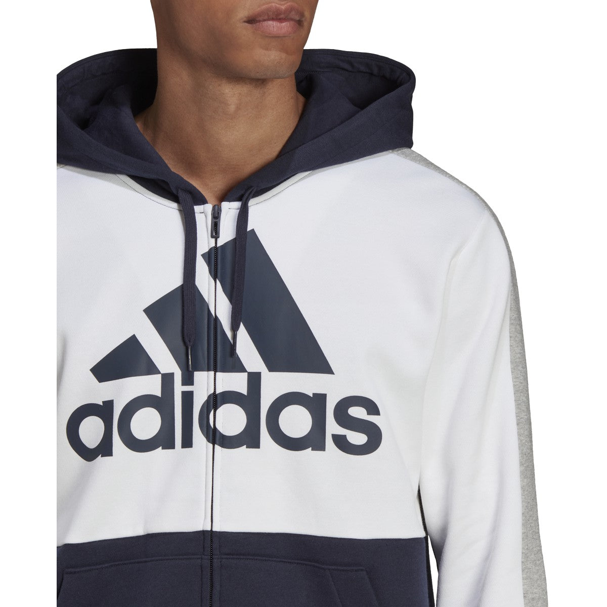 adidas Essentials ColorBlock Full-Zip Hoodie - Mens Casual