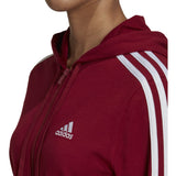 adidas Essentials 3-Stripe Full-Zip Hoodie - Womens Casual