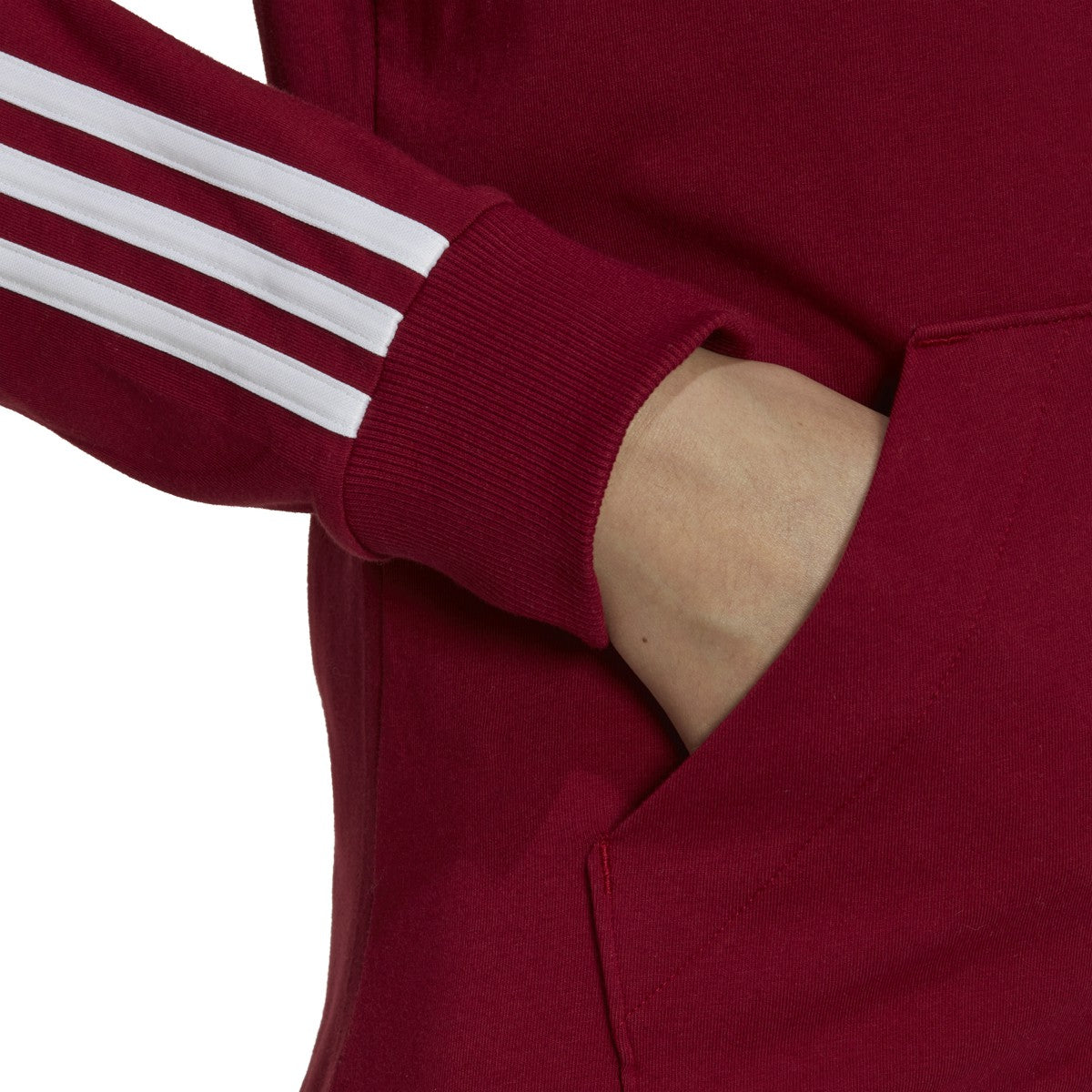 adidas Essentials 3-Stripe Full-Zip Hoodie - Womens Casual