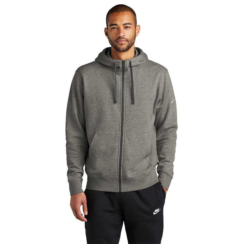Nike Club Fleece Sleeve Swoosh Mens Full Zip Hoodie