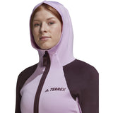 adidas Terrex Tech Flooce Womens Hooded Fleece Hiking Jacket
