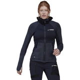 adidas Terrex Tech Flooce Womens Hooded Fleece Hiking Jacket