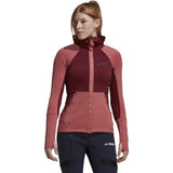 adidas Terrex Tech Flooce Womens Hooded Fleece Hiking Jacket