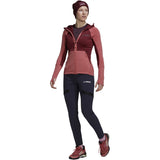 adidas Terrex Tech Flooce Womens Hooded Fleece Hiking Jacket