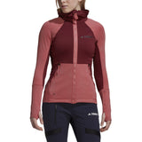 adidas Terrex Tech Flooce Womens Hooded Fleece Hiking Jacket