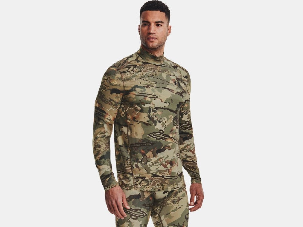 Under Armour ColdGear Infrared Camo Mock Mens Long Sleeve